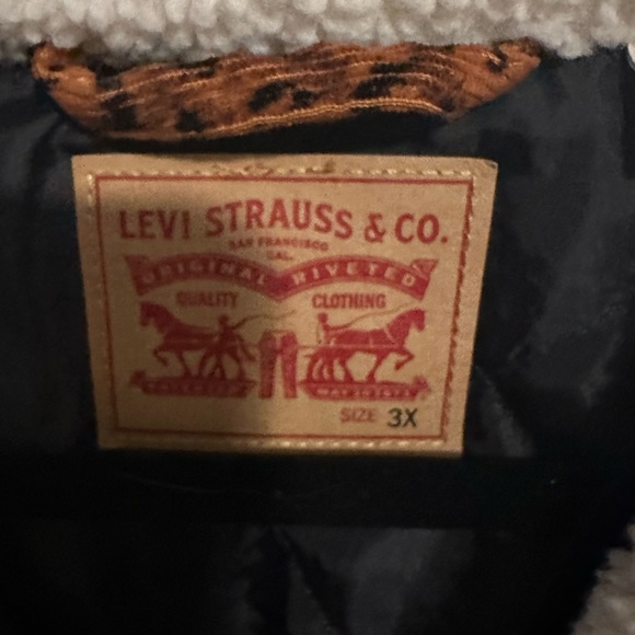 Sherpa collar leopard trucker jacket - Picture 5 of 9